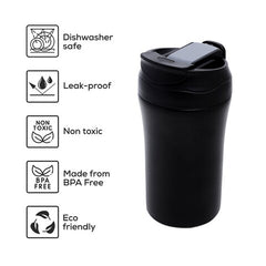 StealthSip™ Matte Black Travel Mug – Leakproof Insulated Tumbler