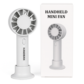 USB Rechargeable Mini Handheld Fan – 3-Speed Personal Cooling Fan with Stand (Multicolor)