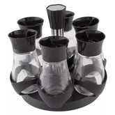 EliteSpin™ Premium 6-Piece Rotating Spice Jar Set with Sleek Dispensers