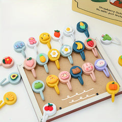 Cute Cartoon Wall Hooks – Set of 7 Decorative Adhesive Hangers for Kids’ Room & Kitchen