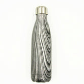 Sleek Woodgrain Stainless Steel Thermos Bottle – 500ml Modern Insulated Flask