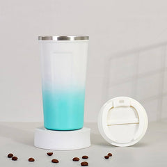FrostGlow™ Gradient Thermal Travel Mug – Leakproof Insulated Tumbler