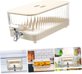 Large Refrigerator Beverage Dispenser with Faucet – 5L Cold Drink Storage Tank for Juice, Water, and Tea