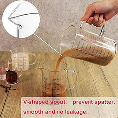 ClearMeasure™ 500ml Glass Measuring Jug with Lid & Handle