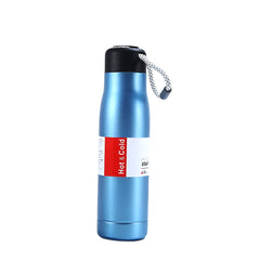ThermoGrip™ 550ml Double-Wall Stainless Steel Bottle – Vacuum Insulated with Easy Strap