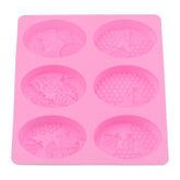 6-Cavity Silicone Easter Egg Mold – Decorative Oval Chocolate & Soap Tray