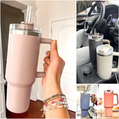 Titan Frost™ Matte Black Insulated Tumbler – 40oz Cold Keeper