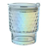 Holographic Textured Colorful Glass Tumblers – Premium Iridescent Drinkware Set