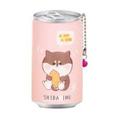 Cute Shiba Inu Dog Can-Shaped Coin Bank – Pink Decorative Money Saver