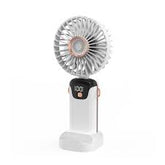 USB Rechargeable Handheld Fan with Stand – 3-Speed Portable Breeze Blower