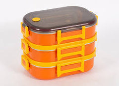 StackMate™ 3-Tier Locking Lunch Box – Bright & Durable Food Carrier