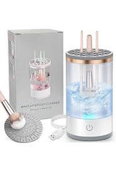 Electric Makeup Brush Cleaner & Dryer Kit – USB Rechargeable with Silicone Mat