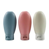 Set of 3 Soft Silicone Travel Bottles – Leak-Proof Refillable Toiletry Containers