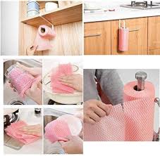 Non Reusable-Woven Kitchen Cleaning Towel Rolls – Multi-Color Wipes for Dishwashing & Surface Cleaning