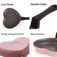 Dual-Heart Non-Stick Frying Pan – Cute & Functional Cooking Companion