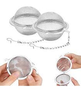 Stainless Steel Tea Infuser Ball with Chain – Loose Leaf Strainer for Cups & Pots