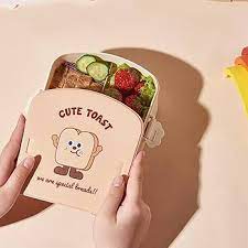 CuteToast™ Cartoon Bento Lunch Box with Spoon & Fork – Fun & Functional for Kids