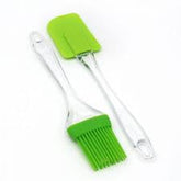 2-Piece Silicone Spatula & Oil Brush Set – Heat-Resistant Kitchen Utensil Combo