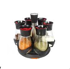 EliteSpin™ Premium 6-Piece Rotating Spice Jar Set with Sleek Dispensers