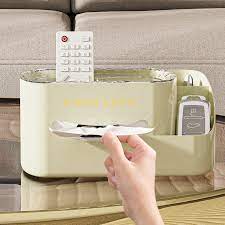 COCO LOCK Multi-Function Tissue Box Organizer with Phone & Toothbrush Holder