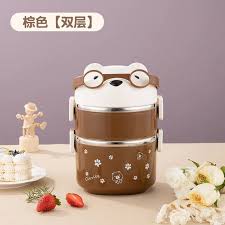 Bear Bento™ Dual-Layer Insulated Lunch Box – Cute & Compact Food Storage for Kids & Adults