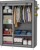 Portable Steel Frame Fabric Wardrobe – Multi-Shelf Foldable Closet Organizer