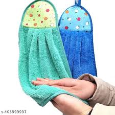 FruitLoop™ Soft Cotton Hanging Hand Towel – Cute, Absorbent & Space-Saving