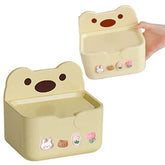 Cute Bear Wall-Mounted Tissue Box & Storage Shelf