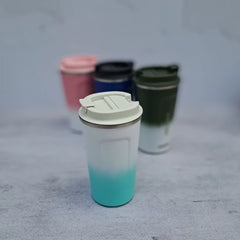 FrostGlow™ Gradient Thermal Travel Mug – Leakproof Insulated Tumbler