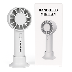 USB Rechargeable Mini Handheld Fan – 3-Speed Personal Cooling Fan with Stand (Multicolor)