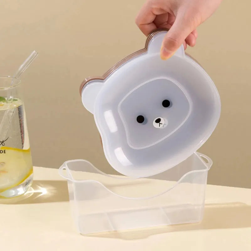 Cute Bear-Shaped Baby Bowl with Suction Base – Spill-Proof & Food-Grade