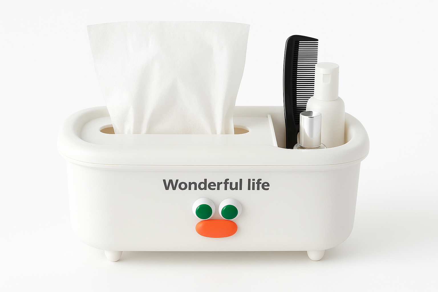 Cute Duck-Themed Multi-Purpose Tissue Box Organizer