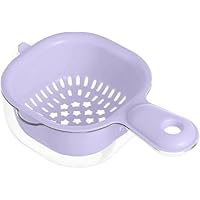 Mini Multipurpose Handheld Strainer – Compact Plastic Drain Scoop with Hook Handle