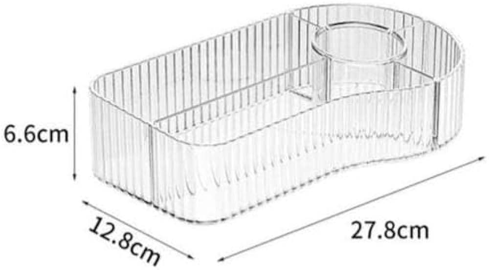 Premium Clear Vanity Organizer with Multi-Section Design