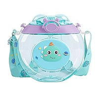 LuckyBaby™ Cartoon Dino Round Water Jug – Leakproof Glass Bottle with Lid