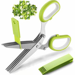 5-Blade Multipurpose Herb Scissors with Comfort Grip Handle