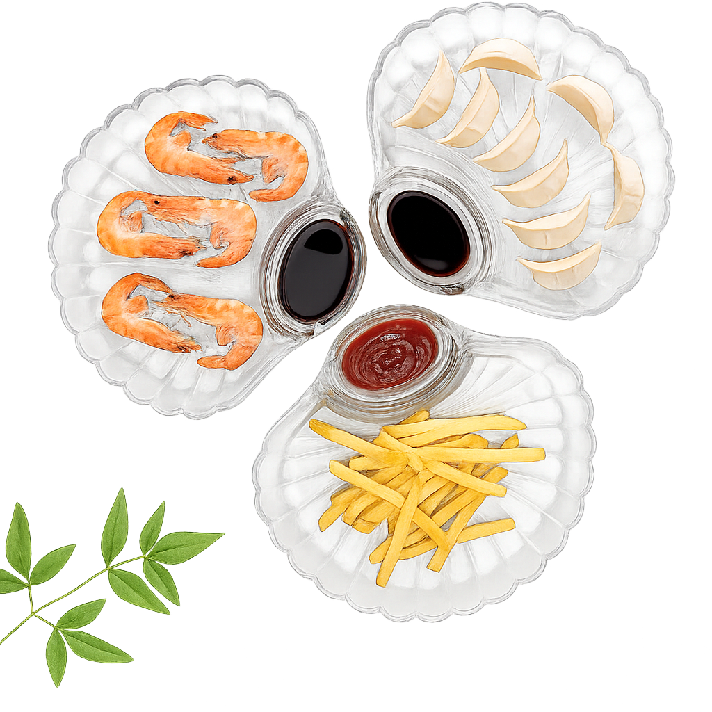 Elegant 3-in-1 Glass Appetizer Platter Set