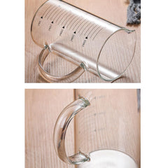 ClearMeasure™ 500ml Glass Measuring Jug with Lid & Handle