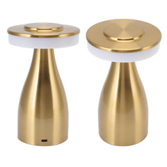 Luxury Touch LED Table Lamp – Modern Rechargeable Gold Metal Lamp for Home & Office