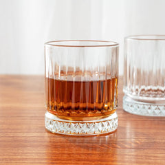 Vintage Crystal Cut Whiskey Glass – Diamond Base Tumbler for Whiskey, Juice & Cocktails