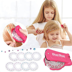 Shining Bling Bling Hair Decoration Kit – 210-Piece Styling Set for Girls