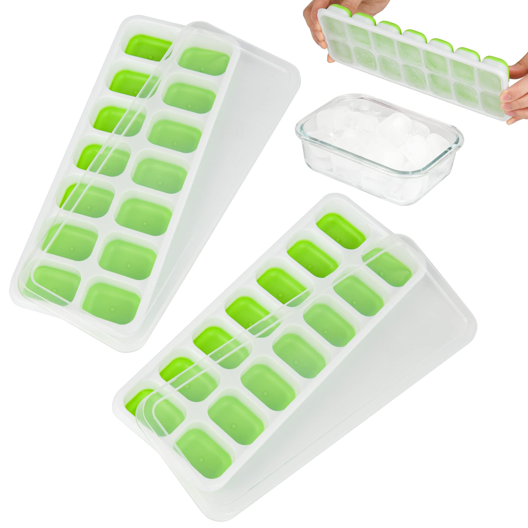 ColorPop Silicone Ice Cube Trays – Multi-Color Freezer Molds for Juices, Fruits & Creative Frozen Treats