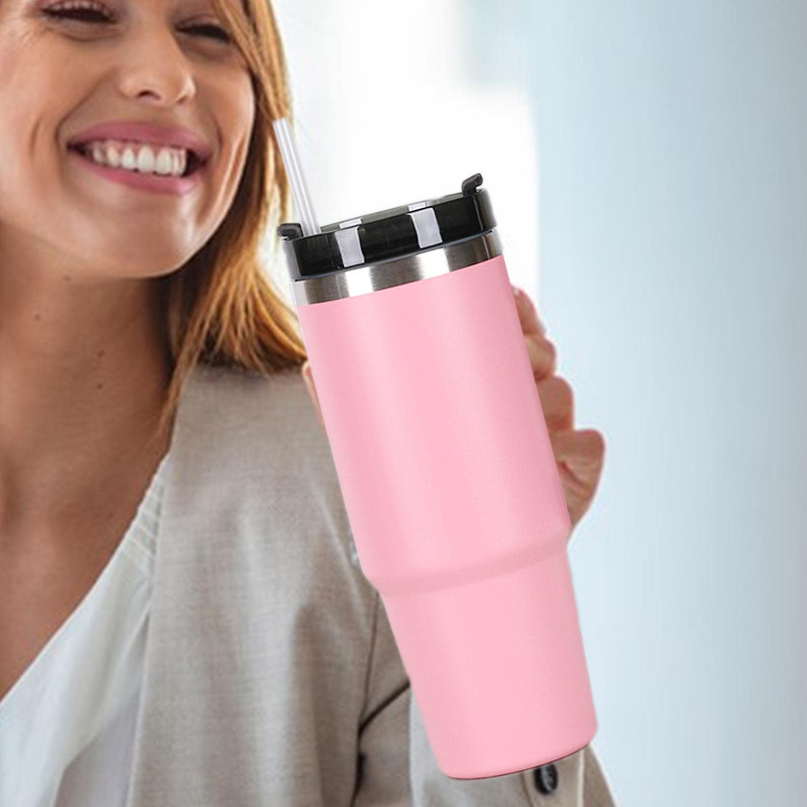 Titan Frost™ Matte Black Insulated Tumbler – 40oz Cold Keeper