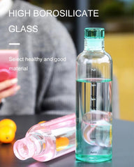 Hydration Time-Tracker Bottles – Elegant Dual Color Motivational Water Bottles