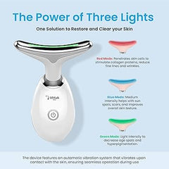 LED Neck Firming & Lifting Massager – Rechargeable Beauty Device for Skin Tightening