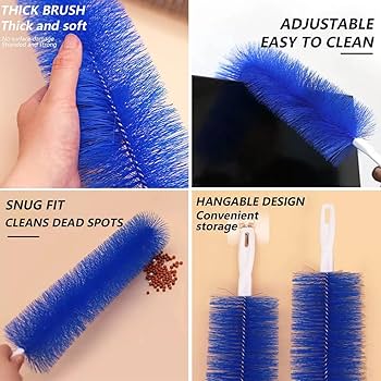360° FlexiClean Bottle & Pipe Cleaning Brush – Long Handle with Soft Bristles