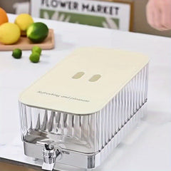 Large Refrigerator Beverage Dispenser with Faucet – 5L Cold Drink Storage Tank for Juice, Water, and Tea