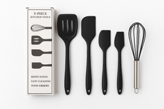 EliteChef 5-Piece Heat-Resistant Nylon Cooking Utensil Set – Non-Stick Friendly & Dishwasher Safe premium quality