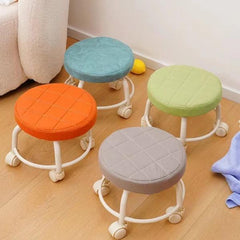 Multi-Color Round Stool with Wheels – Kid-Friendly, Comfortable & Stylish