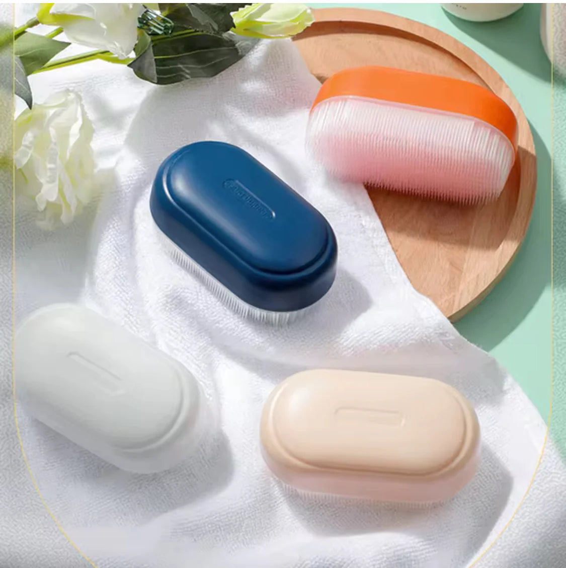 Soft-Grip Multifunctional Cleaning Brush Set – Compact & Durable Design